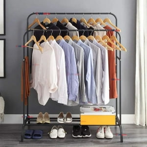 Line - Perchero Organizador Colgante De Ropa Doble Barra Tendedero Acero