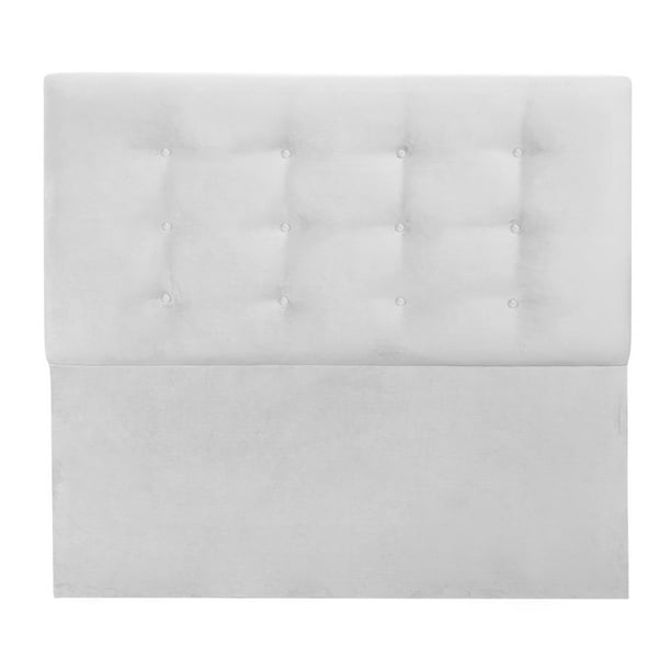 Respaldo Botone Premium 2 plazas Felpa Marfil