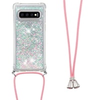 Funda Foxdock Para Samsung Galaxy S10 Plus Con Cuerda Ajustable, Brillo Líquido, Protección Antigolpes Y Lente – Ideal Para Regalo