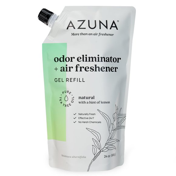 Recambio de gel eliminador de olores totalmente natural para purificador de aire Azuna, 720 ml