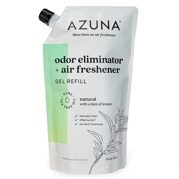 Recambio de gel eliminador de olores totalmente natural para purificador de aire Azuna, 720 ml