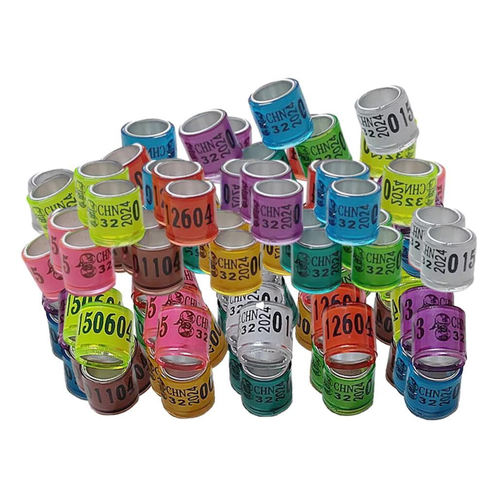 50x 2024 Anillos Para Patas De Paloma, Bandas Para Pies De Pájaro Para Canario Bantam Finch