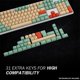 thumbnail image 5 of Set de keycaps HK GAMING personalizado, sublimación por tinta, PBT, 139 teclas, 5 of 8