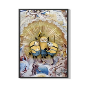 Creango - Cuadro Poster Enmarcado Minions Diseño 2 Decorativo