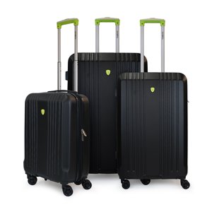 Olympia U.S.A - Set De 3 Maletas S+M+L Olympia Negro-Verde