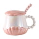 thumbnail image 3 of Taza De Té Creativa De Cerámica Con Tapa Para Adultos Taza De Café Para Té Leche Agua Rosa, 3 of 3