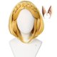 thumbnail image 1 of Peluca Linfairy, corta, rubia, para Halloween, con 2 orejas de elfo, 1 of 5