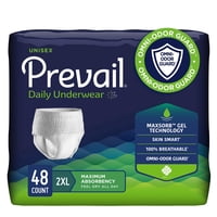Ropa Interior Protectora Prevail Daily Unisex Xxl 68-80 Pulgadas 48U