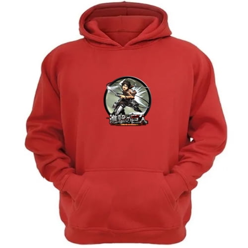Polerón Canguro Attack On Titan Rojo Talla L Unisex