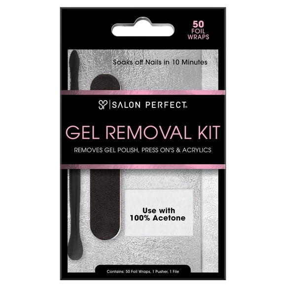 Kit Removedor Esmalte Gel Salon Perfect 50 Laminas