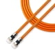 thumbnail image 1 of Cable coaxial RG6 para exteriores SatelliteSale de 1800 MHz para enterramiento subterráneo, universal, de polietileno, color naranja, 7,62 m, 1 of 1