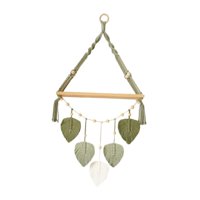 Bothyi - Tapiz Colgante De Pared De Macramé Con Hojas, Estante Para Plantas, Para Telón De Fondo, Apartamento Y Hogar