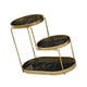 thumbnail image 1 of Bandeja Cosmética Decorativa Organizador De Tocador Ordenado Para Encimera Baño Negro Marmoleado, 1 of 5