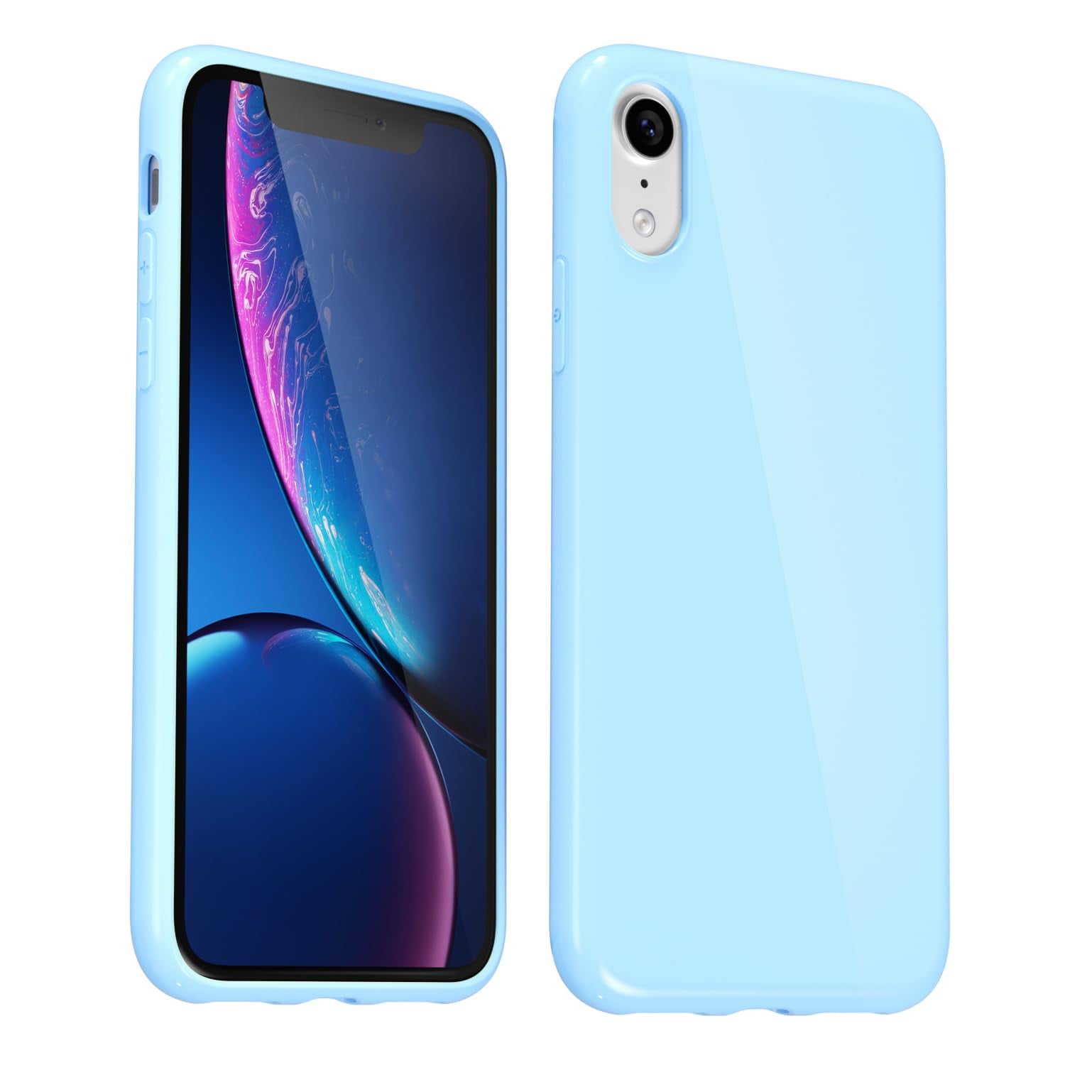 Funda De Silicona Svanove Para Iphone Xr De 6.1 Pulgadas, Color Azul Claro