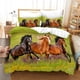 thumbnail image 2 of Running Horse Steed Animal Quilt Duvet Cover Set Pillowcase Home Textiles3-Piece Bedding Set, 2 of 5