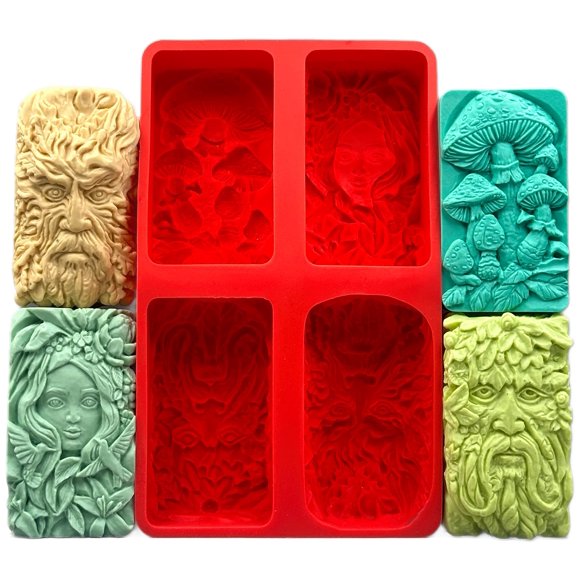 Molde de silicona ARTCRAFTMOLDS 4 diseños 98 x 55 x 34 mm