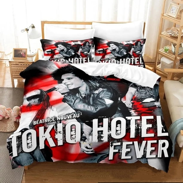 Tokio Hotel Kaulitz Band Bedding Set Boys Girls Duvet Cover Pillowcase Bed boys Adult