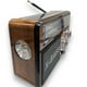 thumbnail image 3 of Radio Linterna Portátil Solar Bluetooth Recargable Y A Pilas Retro Vintage  Café, 3 of 5