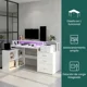 thumbnail image 2 of Escritorio Homeoffice Estacion Del Trabajo Con Luz Y Enchufe Color Blanco, 2 of 8