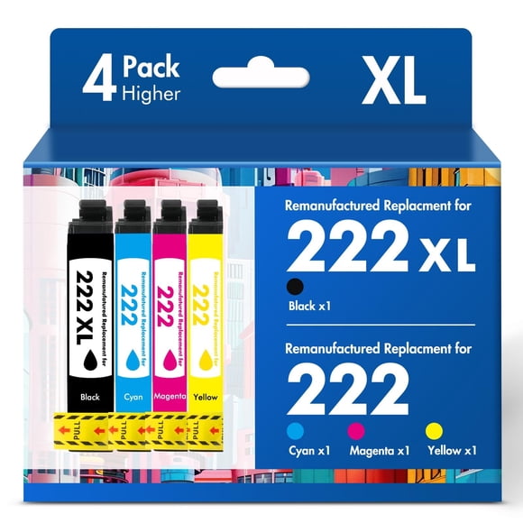 Cartuchos de tinta Toner Bank 222XL 4 unidades KCMY para Epson XP-5200