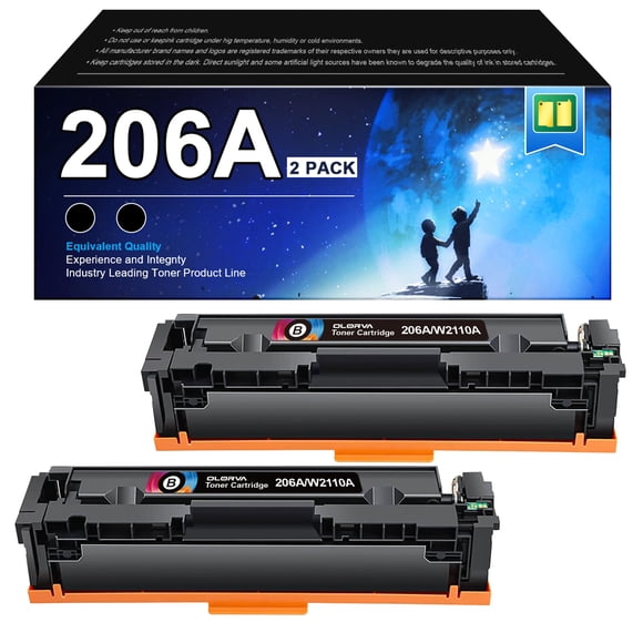 Cartucho de tóner OLORVA 206A negro, paquete de 2 unidades para HP Laserjet