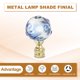 thumbnail image 3 of Uxcell 1/4-27 Tapa de Remate de Lámpara para Decoración de Pantalla de Lámpara en Forma de Bola Espiral Transparente de Vidrio Azul Metal Cristal, 3 of 6
