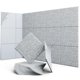 thumbnail image 1 of Paneles acústicos UNECHO Pack de 12 Plateado gris autoadhesivo, 1 of 6