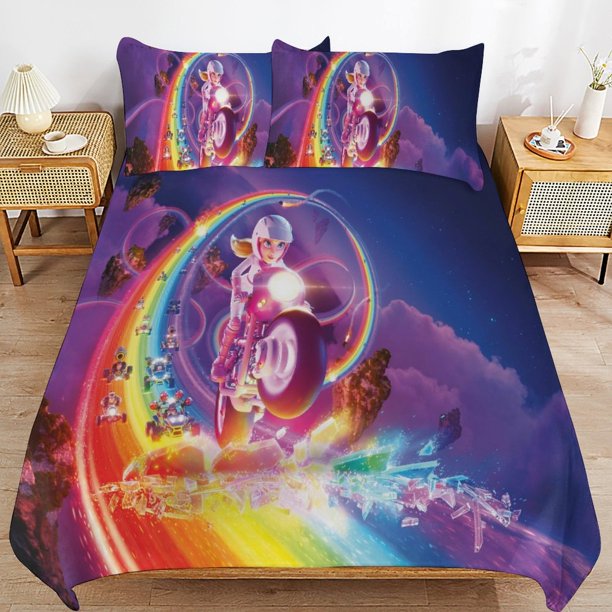 Mari-o Mar-io Mari-o Mar-io Bedding Set Sheet Set for Kids Adults,All Season Lightweight