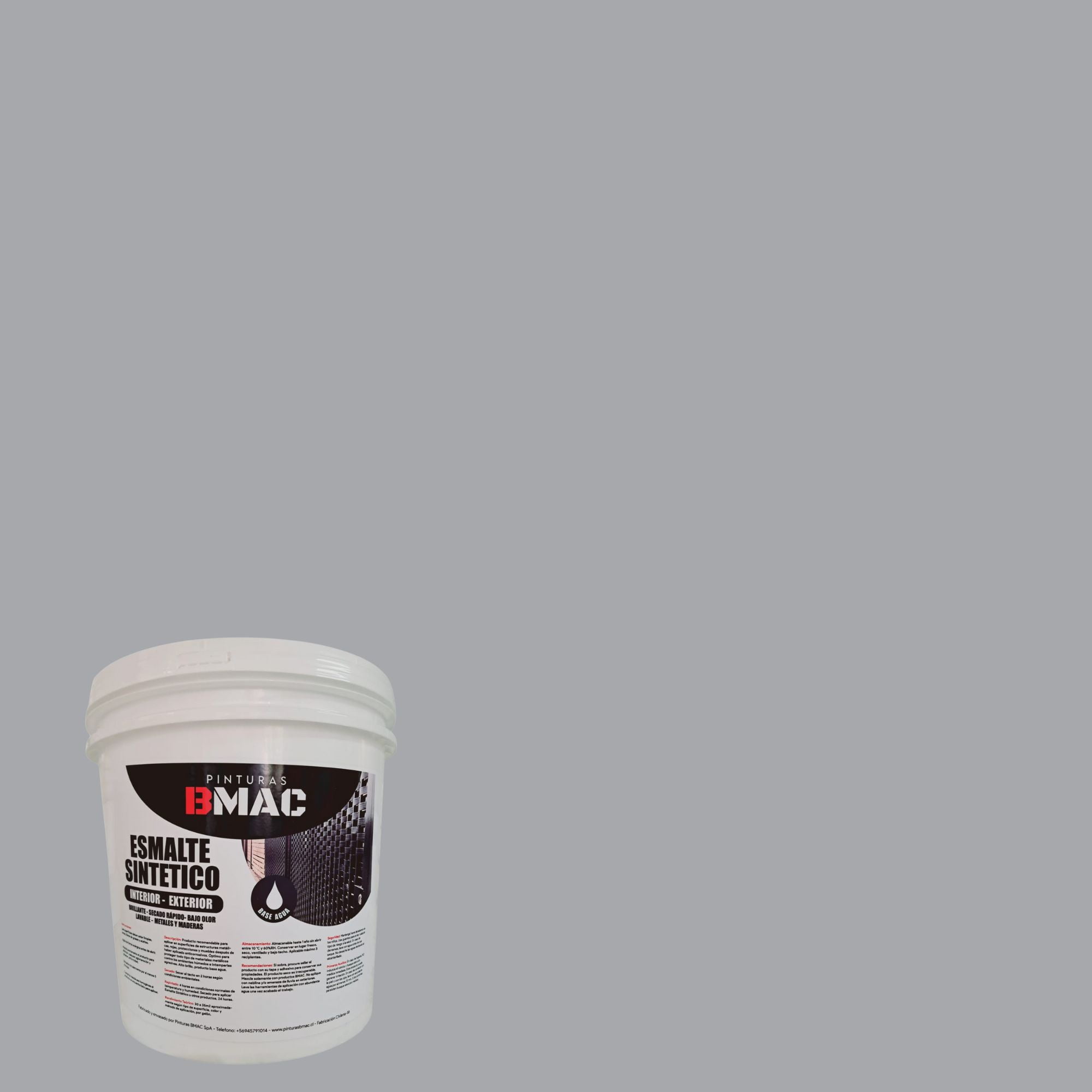 Esmalte Sintetico Gris Perla Brillante Tineta Bmac