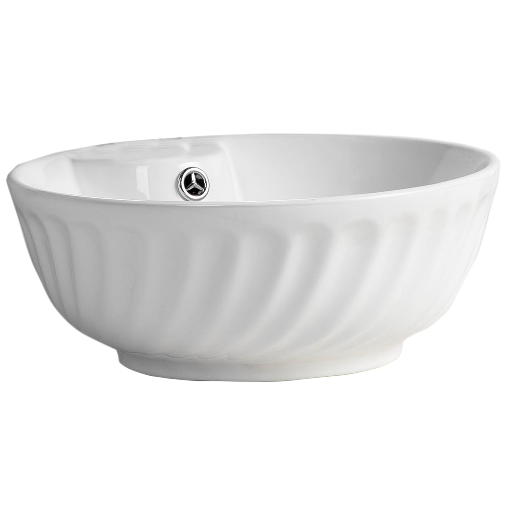 Domsa - Lavamanos Sobreponer Redondo Blanco 40x40x16 Cm