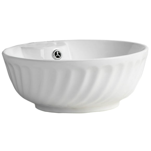 Lavamanos sobreponer redondo blanco 40x40x16 cm
