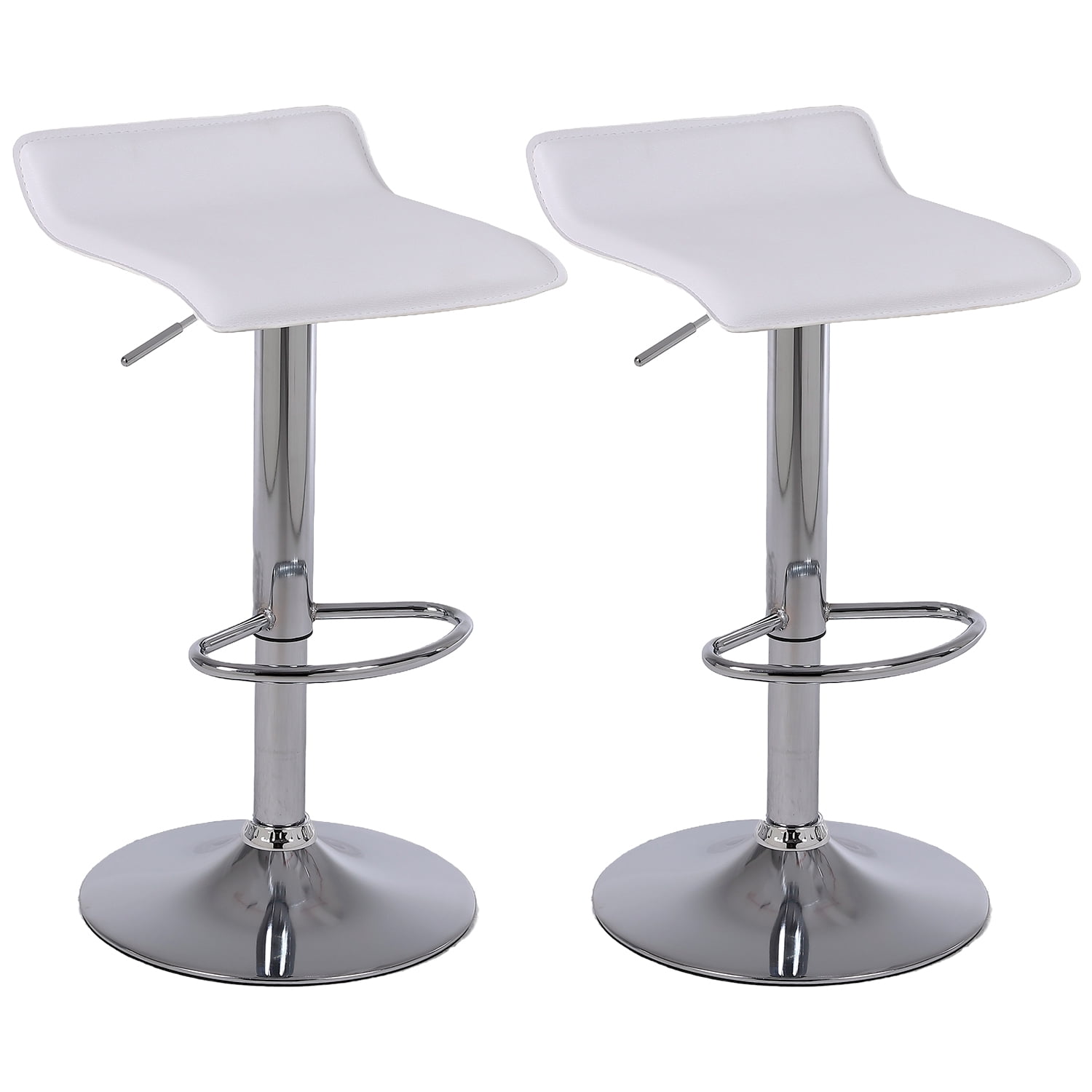 Novahus - Pack De 2 Pisos De Bar Ajustables Blanco