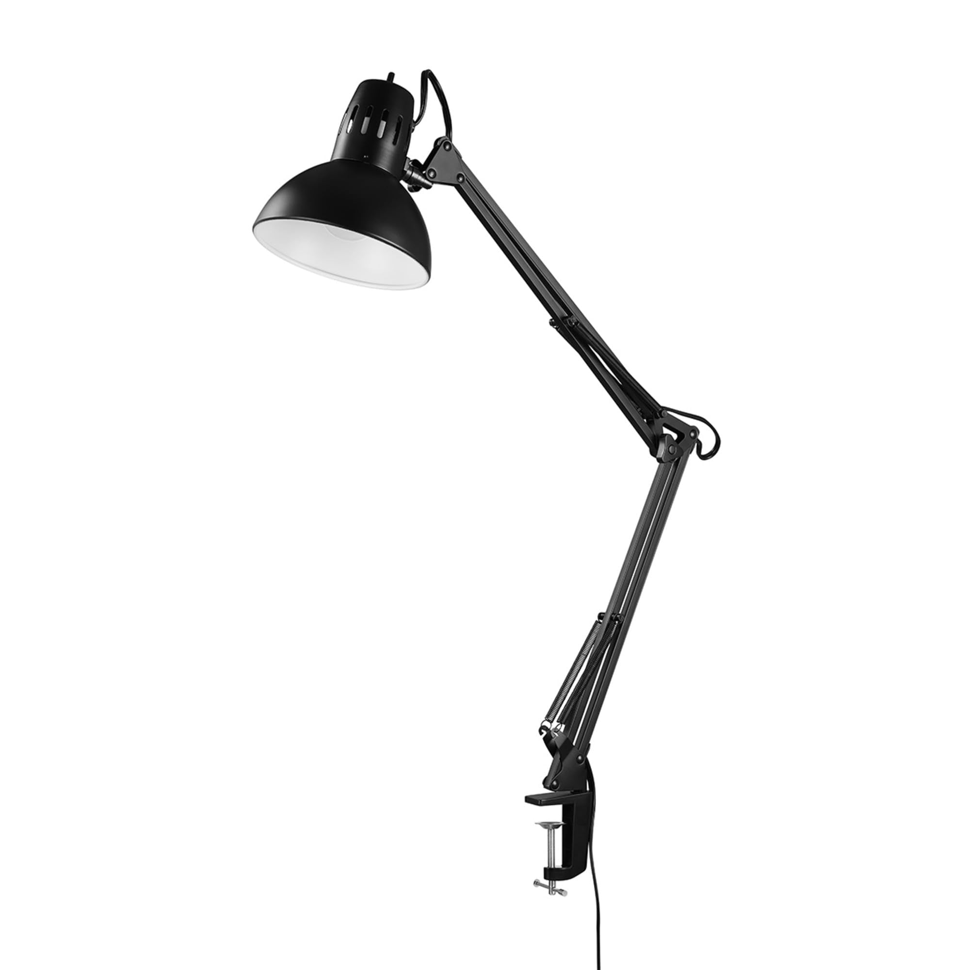 Lámpara De Escritorio Globe Electric 56963 De 80 Cm Con Múltiples Juntas, Color Negro