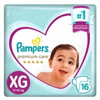 Pack X4 Pañales Pampers Premium Care Xg 64 Pañales