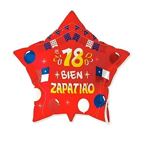 Genérico - Globo Metálico 45 Cm Estrella 18 Zapatiao Fiestas Patrias