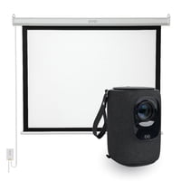Proyector Portátil Nova 9000Lm + Telón Eléctrico 100"" Levo