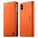 thumbnail image 1 of Funda Billetera de Cuero para [iPhone X/XS], Bloqueo RFID, Tarjetas y Soporte Naranja, 1 of 5