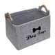 thumbnail image 2 of Organizador de juguetes para perros, contenedor grande multiusos con asas, organizador de pecho de juguete para niños, cesta de fieltro para mascotas, Hueso Gris, 2 of 5