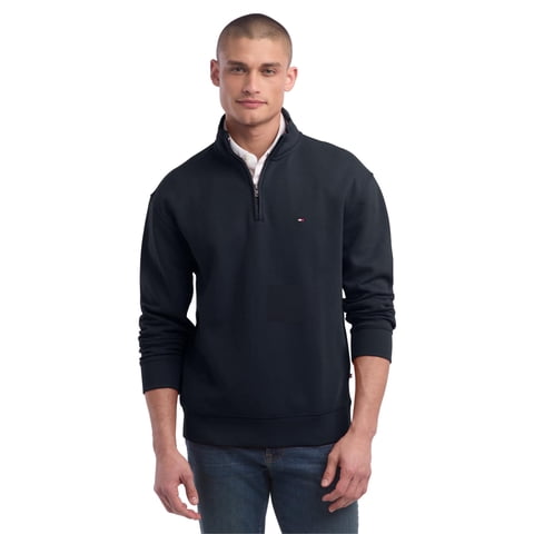 Sudadera Tommy Hilfiger Para Hombre, Manga Larga, Forro Polar, Color Negro, Talla Xs