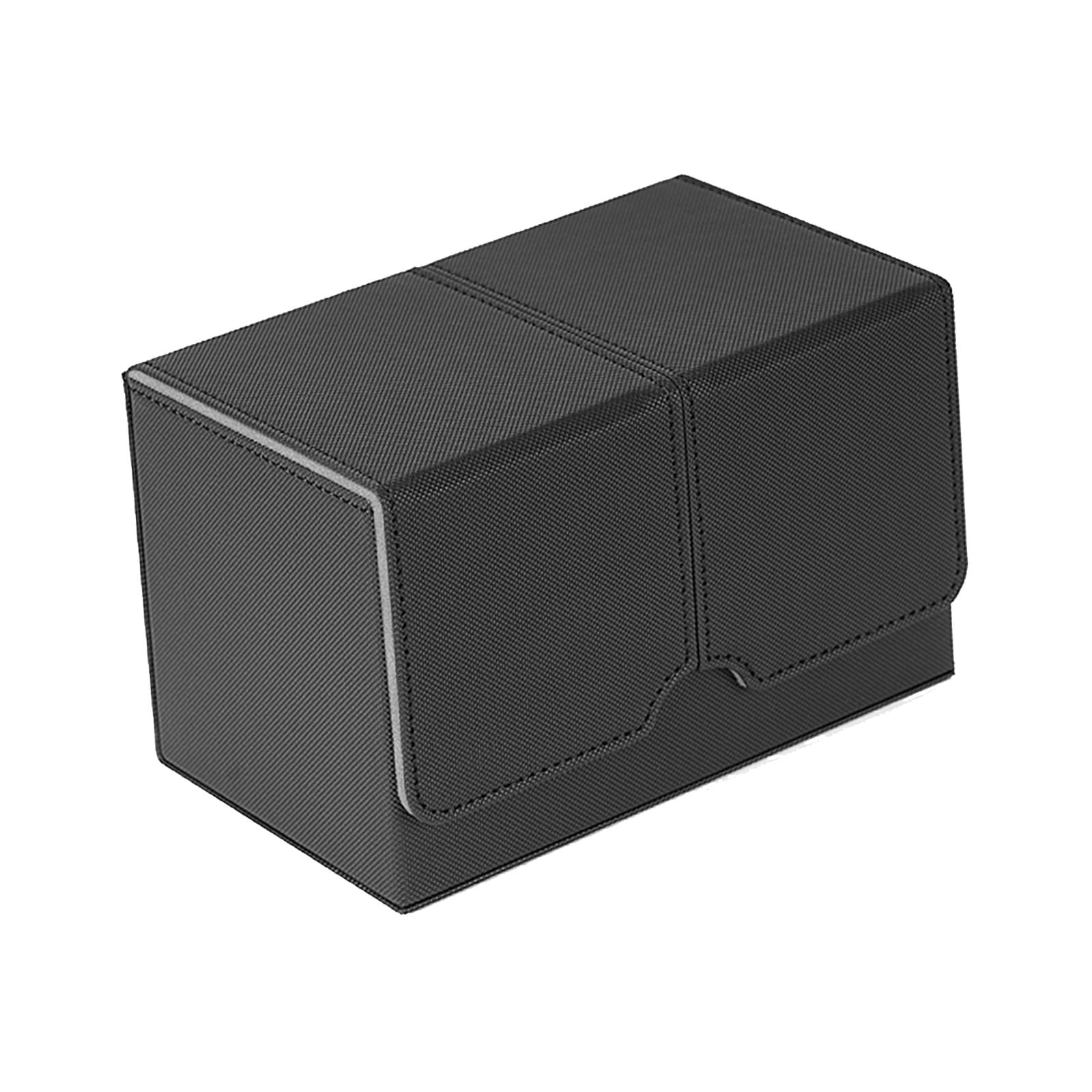 Magideal - Caja Para Guardar Barajas De Cartas, Protectores Para Cartas De Juego, Baraja De Juguete Para Reuniones Negro Y Gris