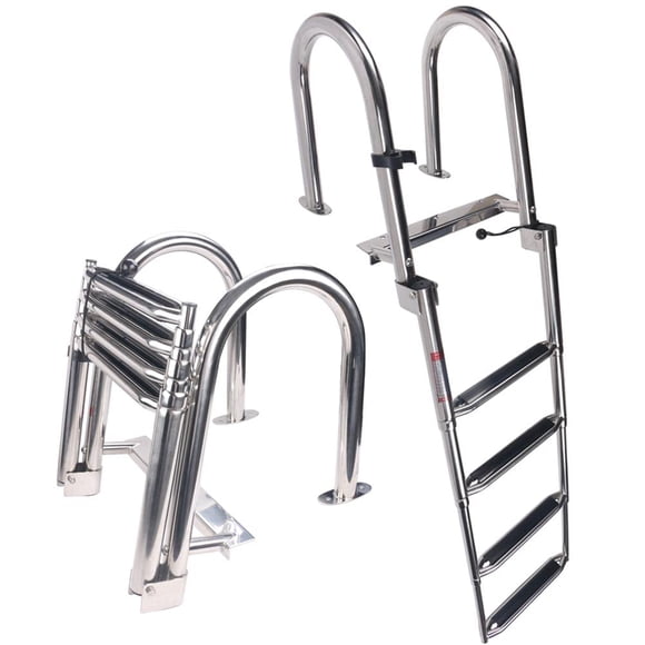 Escalera para Bote COC-LF Plegable de Acero Inoxidable de 4 Peldaños