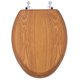 thumbnail image 2 of Asiento de Inodoro de Madera Alargado con Bisagras de Metal Cromado PUCOINA, 2 of 6