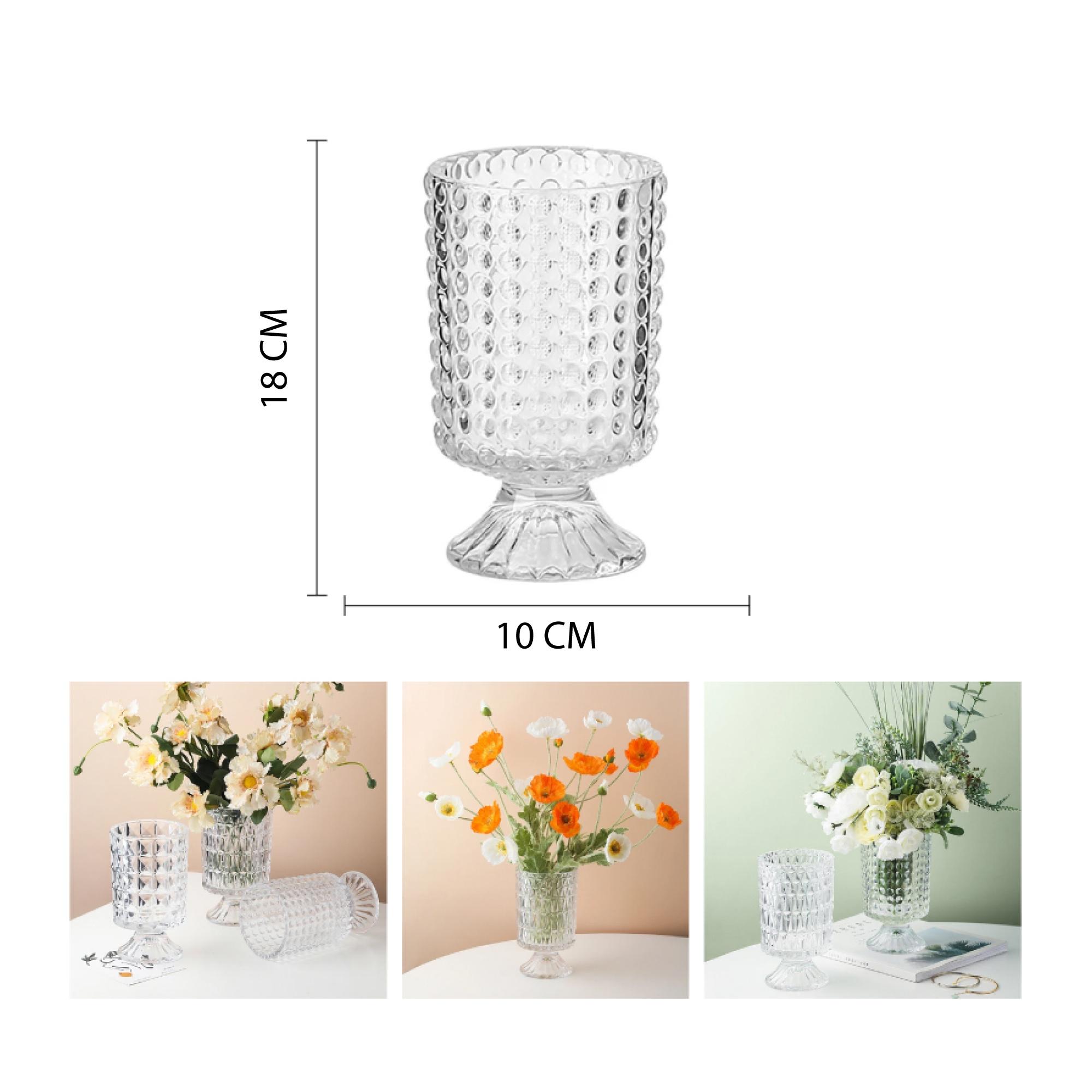 Xianzhu - Jarrón De Vidrio Grueso 18 X 10 Cm