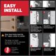 thumbnail image 4 of Juego de cerradura para puerta Kwikset Caerus negro mate SmartKey, 4 of 8