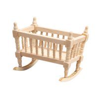 Magideal - Simulación Casa De Muñecas En Miniatura Cunas Escala 1:12 Decoración Cuna Cama Muñeca Cuna De Madera Para Casa De Muñecas Habitación Guardería Niños