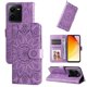 thumbnail image 1 of Funda tipo cartera FOXDOCK para Vivo V25 5G , diseño girasol en relieve, cuero PU, cierre magnético, soporte y tarjetero, 1 of 5