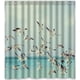 thumbnail image 1 of Cortina de ducha con diseño de gaviotas, aves y animales de la costa, con ganchos, tamaño 66 x 72 pulgadas, 1 of 3