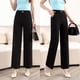 thumbnail image 1 of Nuevos Pantalones de Pierna Recta para Mujer de Primavera y Verano, Pantalones Sueltos Negros, Pantalones de Pierna Ancha con Cintura Elástica, Pantalones Casuales para Mujer, 1 of 8