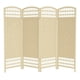 thumbnail image 1 of Biombo Separador de Ambientes 4 Paneles Plegable Fibra Tejida Beige Claro, 1 of 4
