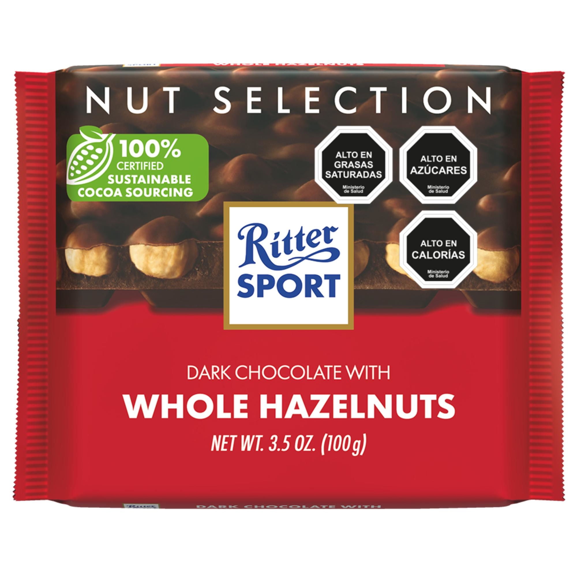 Chocolate Amargo Con Avellanas Enteras Ritter Sport 100 Grs